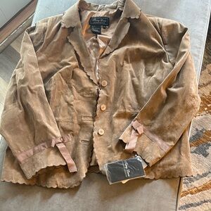 Terry Lewis Classic Luxuries Brown Suede Blazer